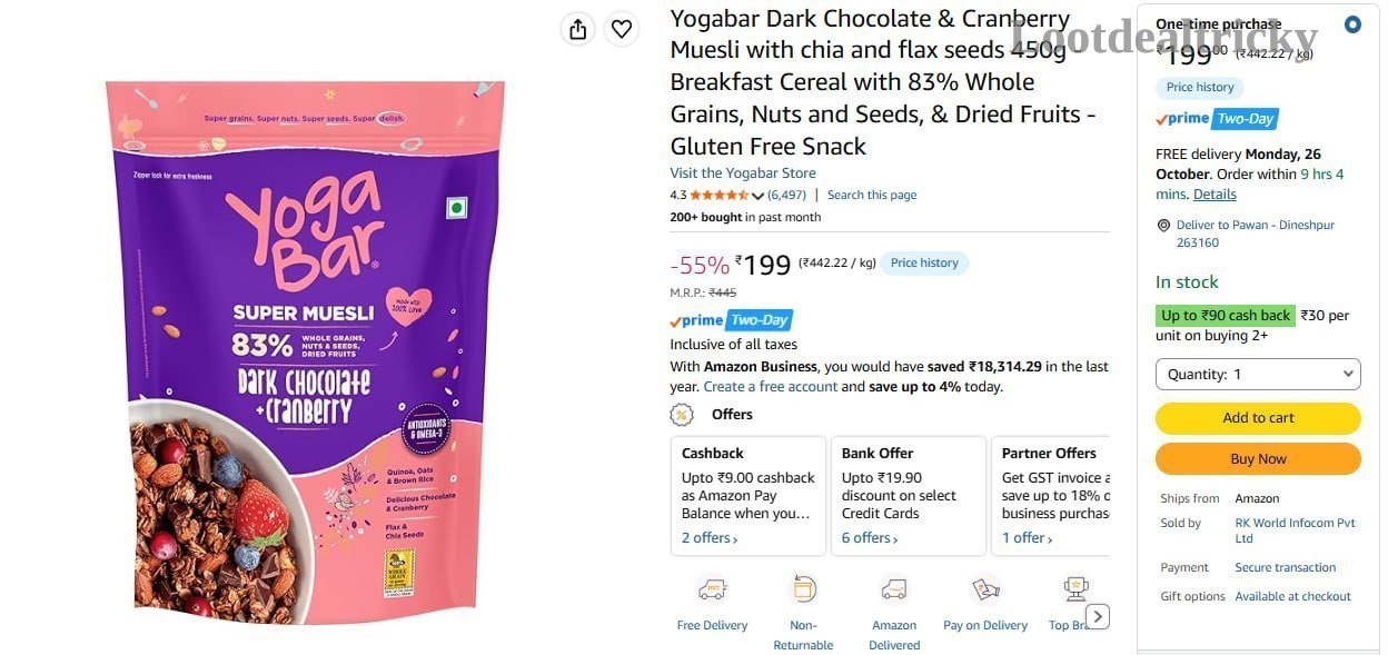 Yogabar Dark Chocolate | Limited Time Loot Offer Yogabar Dark Chocolate | Limited Time Loot Offer