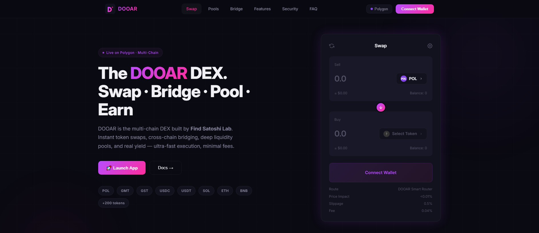Screenshot of dooar-dex.com