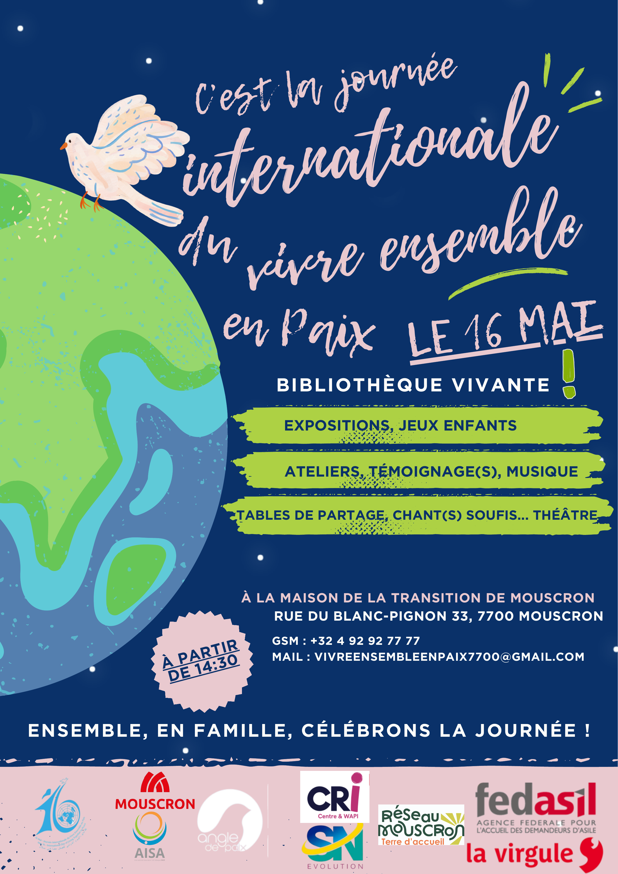 Affiche Journée internationale du vivre ensemble en paix