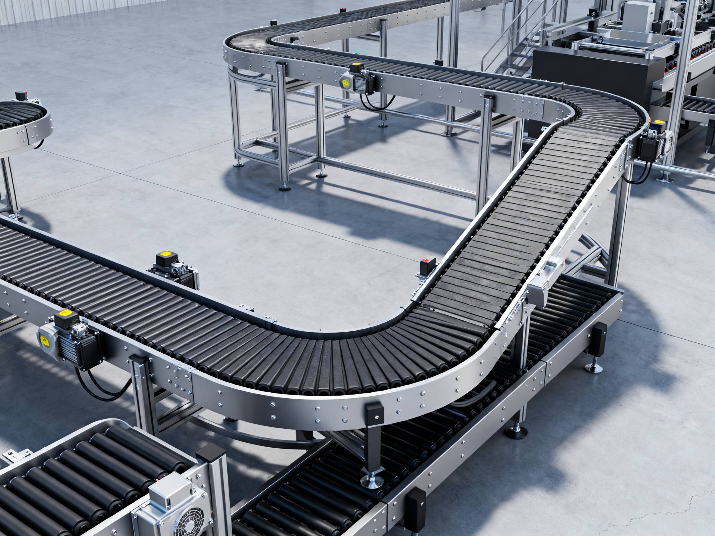 Modular conveyor system for energy-efficient factories.