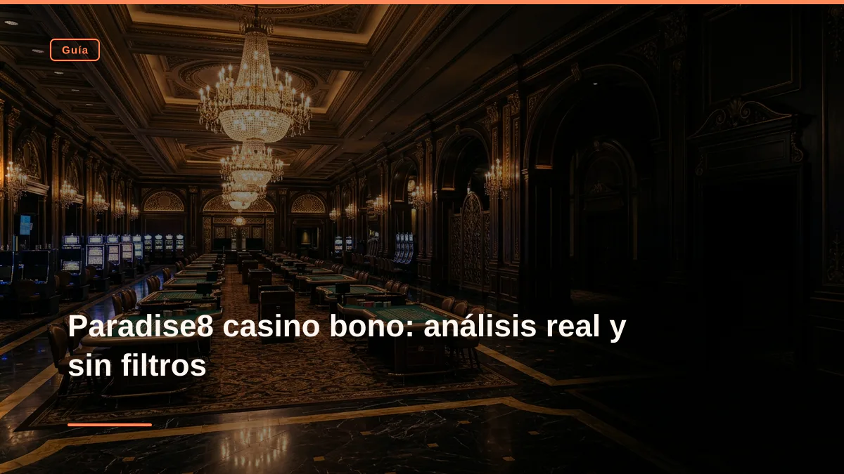 Paradise8 casino bono: análisis real y sin filtros
