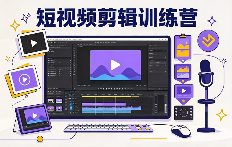 短视频剪辑与运营训练营，系统提升全链路能力