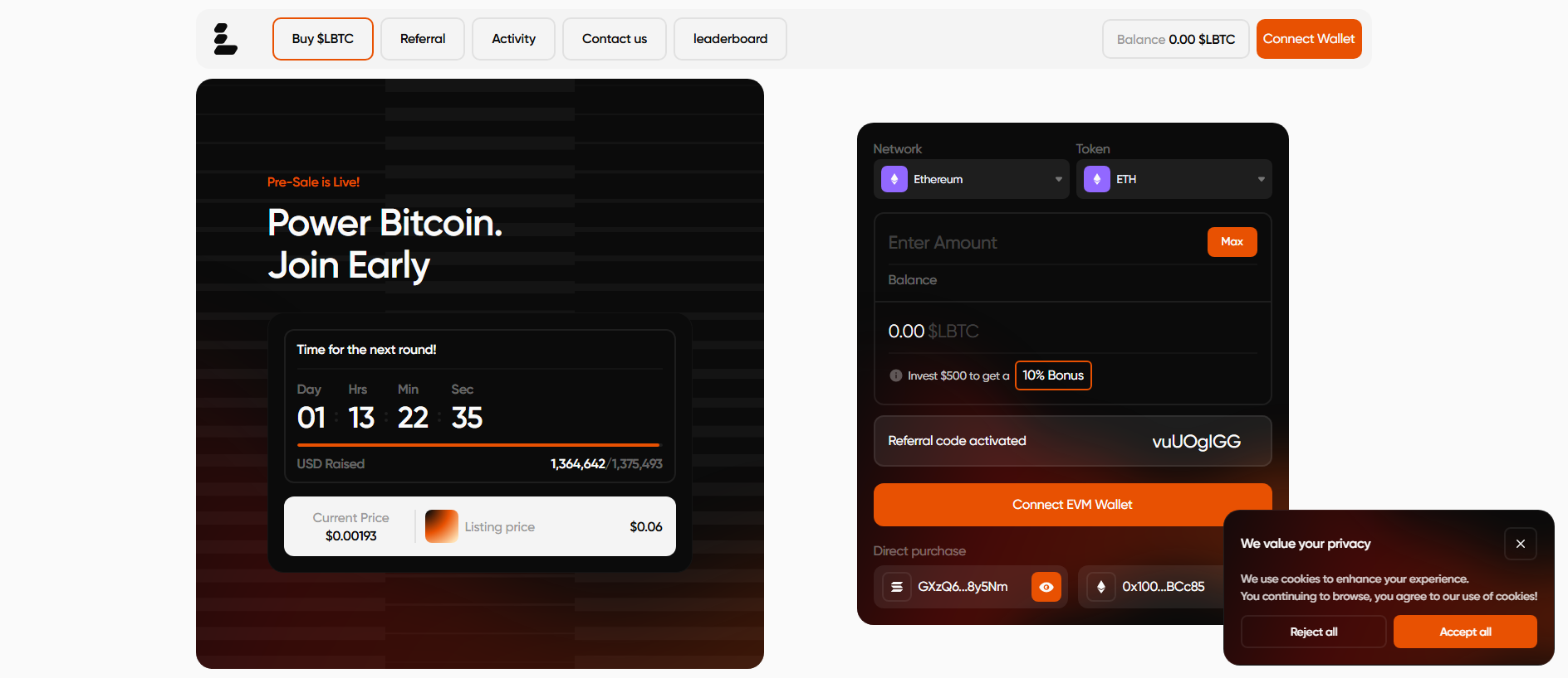 Screenshot of layerbtcai.pages.dev