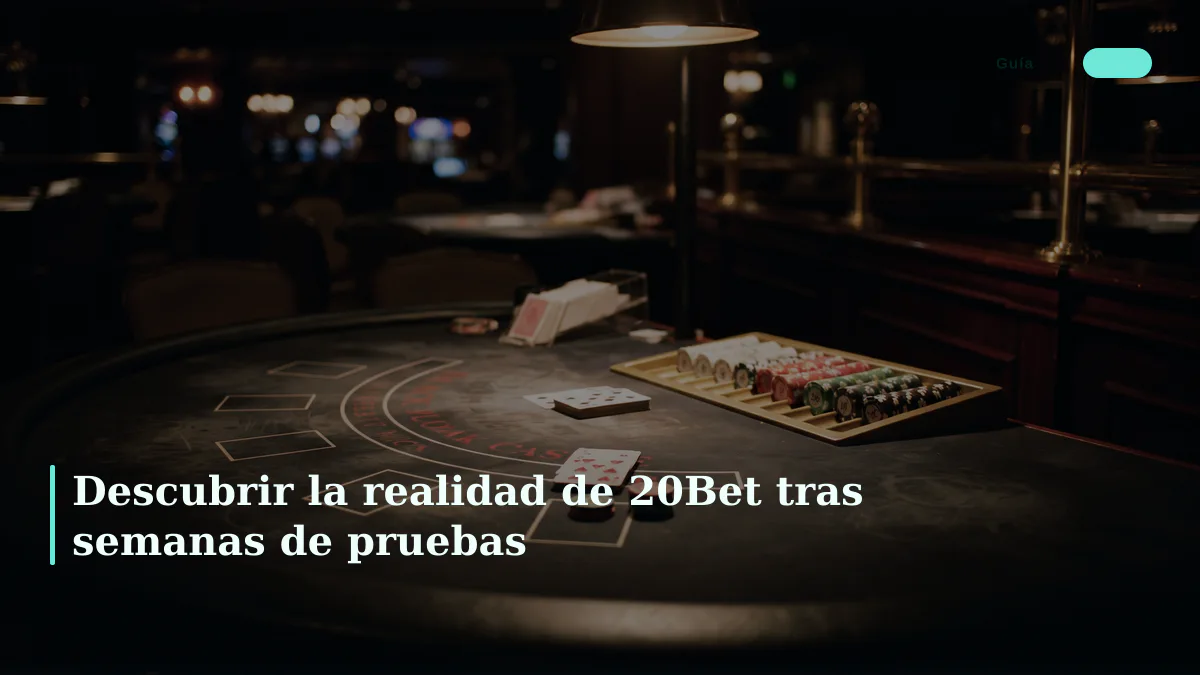 Descubrir la realidad de 20Bet tras semanas de pruebas