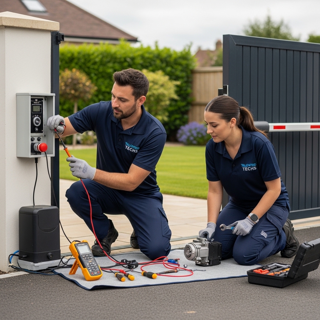 Electric Gate Repair Service - Expert Talented Techs Technician at Work Naples