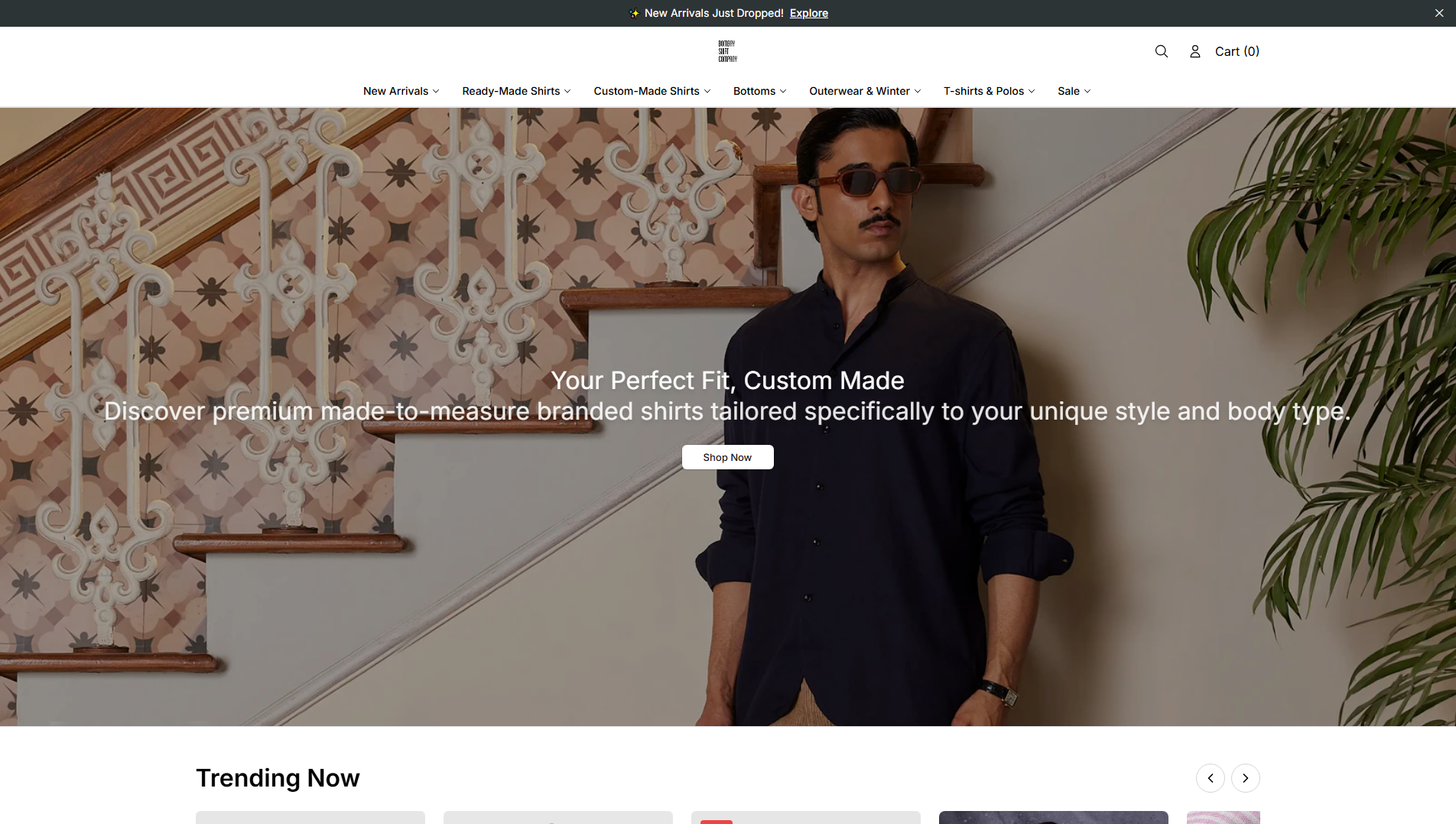 Stored capture of bombayshirtcompany.shop