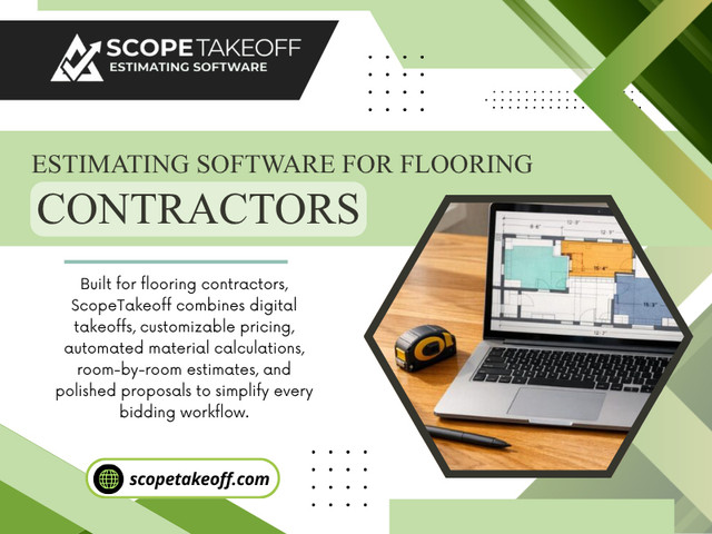 Many flooring professionals make their first investment in Estimating software for flooring contractors to prepare estimates faster. What they often discover, however, is that the biggest benefits are much more than just time saved. The right software can make your organization better, your decision-making stronger and your day-to-day work far less stressful.

For more info visit here: https://scopetakeoff.com/flooring-estimating-software/

Read our blogs:
https://6a755b5d377bd.site123.me/
https://scopetakeoff.wixsite.com/scopetakeoff
https://scopetakeoff.mystrikingly.com/blog/flooring-estimating-software

More Links:
https://heylink.me/scopetakeoff/
https://scopetakeoff.livejournal.com/profile/
https://myanimelist.net/profile/scopetakeoff