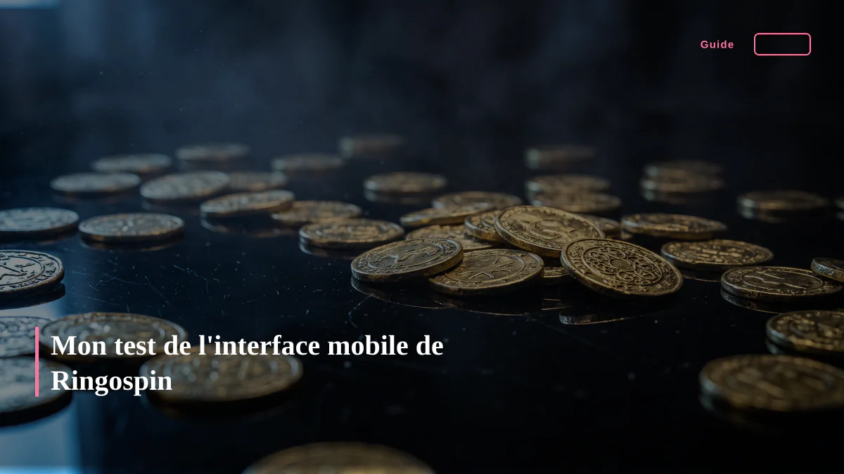 Mon test de l'interface mobile de Ringospin