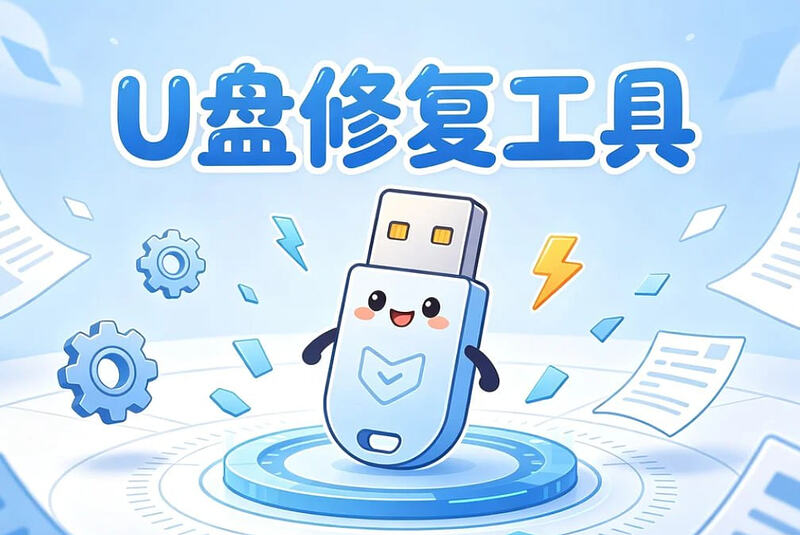 U盘修复工具，一键修复文件损坏+解除写保护