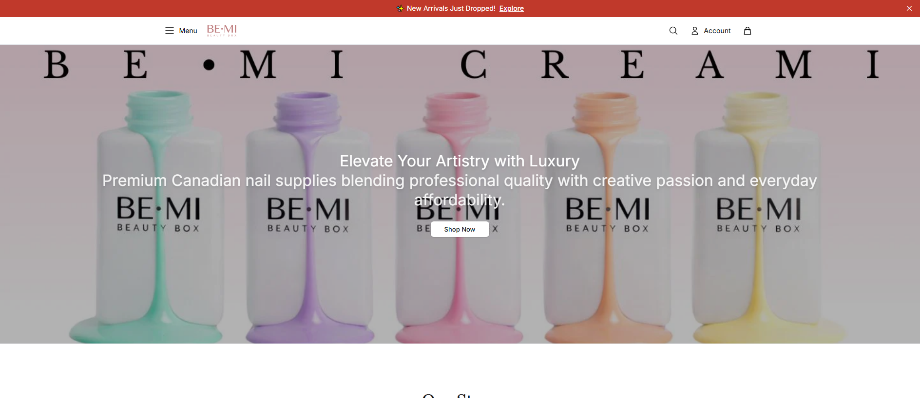 Stored capture of bemibeautyboxonline.shop