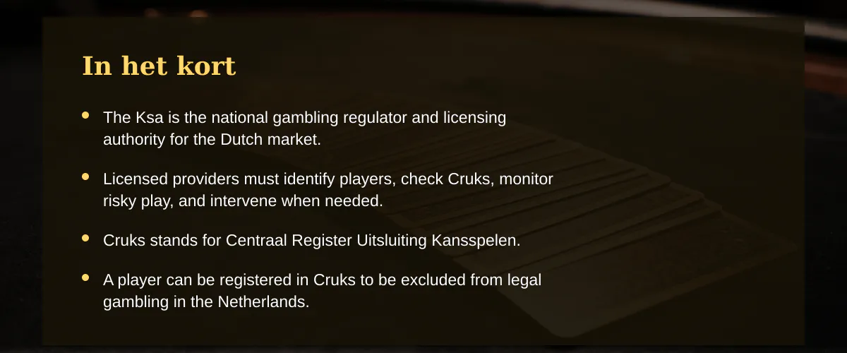 Casino verbod aanvragen: uitsluiting via CRUKS en wat dat betekent — In het kort