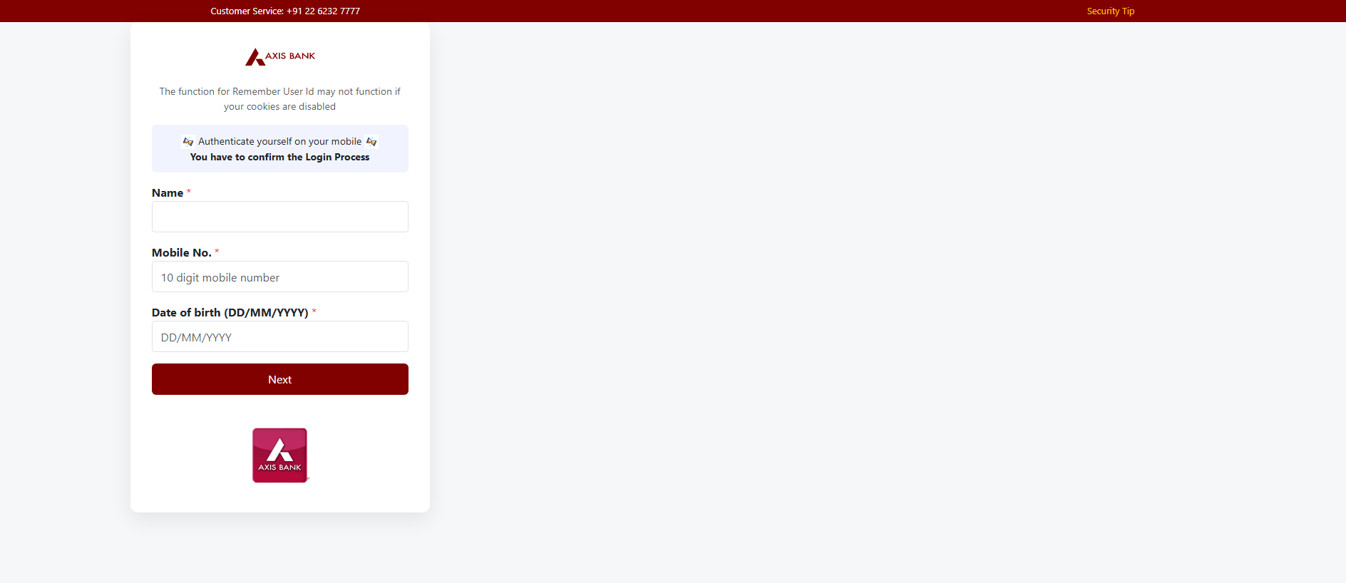 Forensic screenshot of [REDACTED] showing the phishing page layout