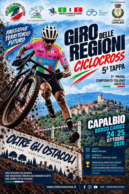 Il Giro Regioni Ciclocross scopre Capalbio e la Maremma: in arrivo il Memorial Romano Scotti 2026