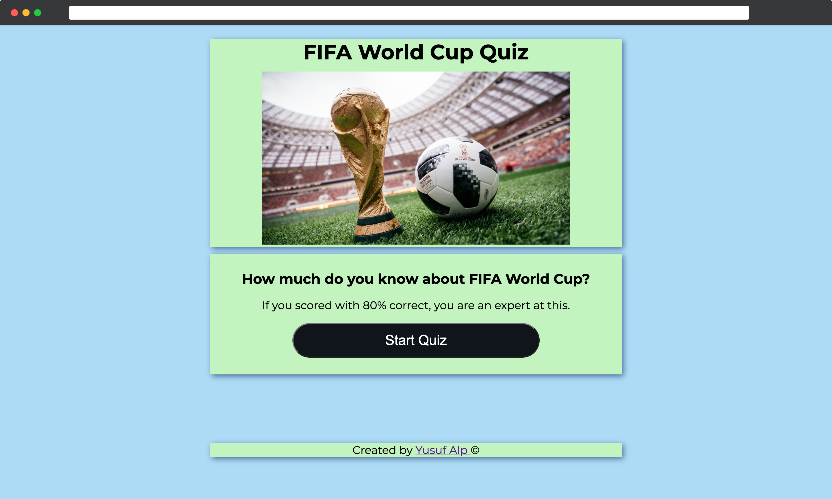 GitHub - yusufalp/World-Cup-Quiz-App