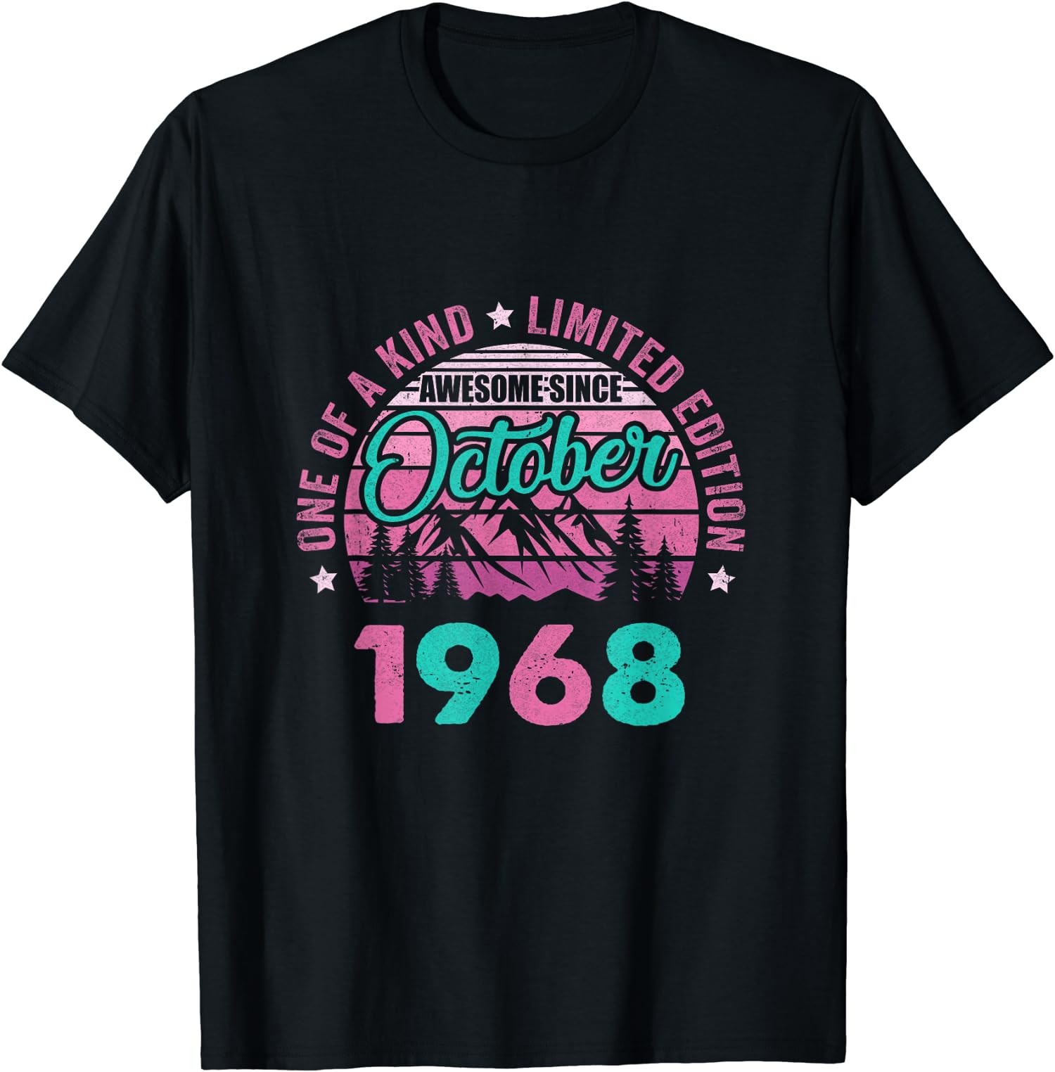 55 Years Old Awesome Since October 1968 55Th Birthday Unisex T-Shirt