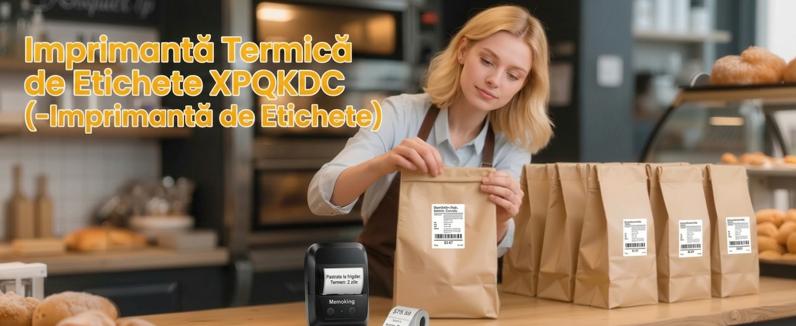 Термопринтер за етикети XPQKDC A42