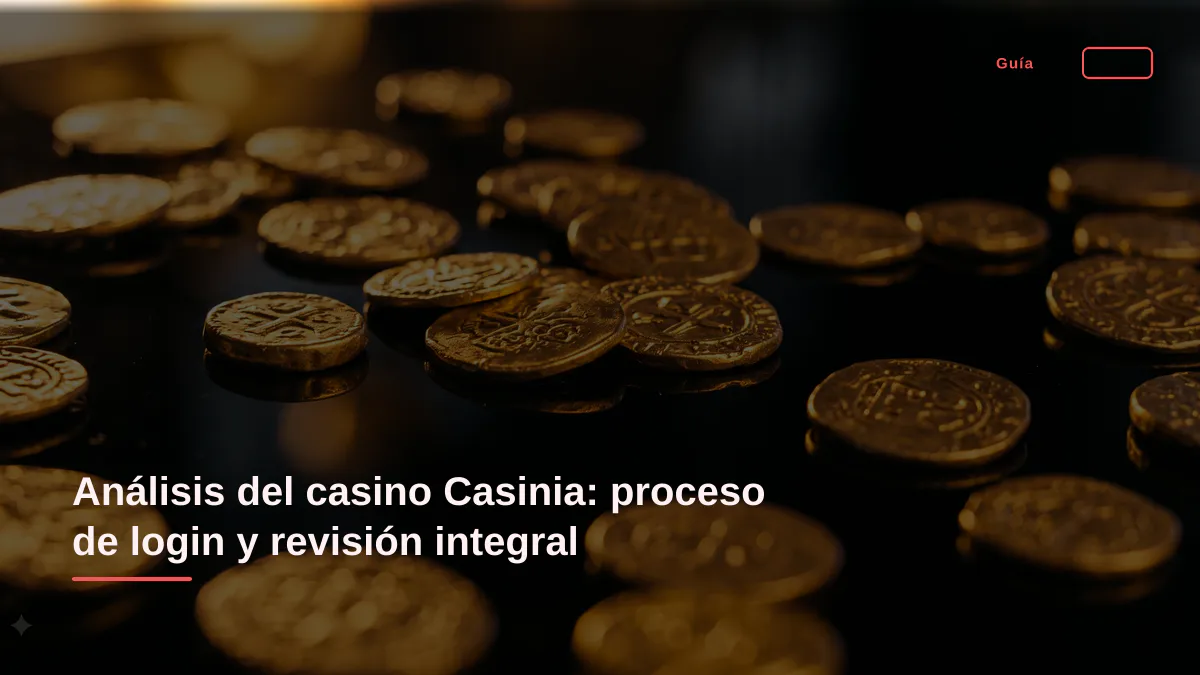 Análisis del casino Casinia: proceso de login y revisión integral