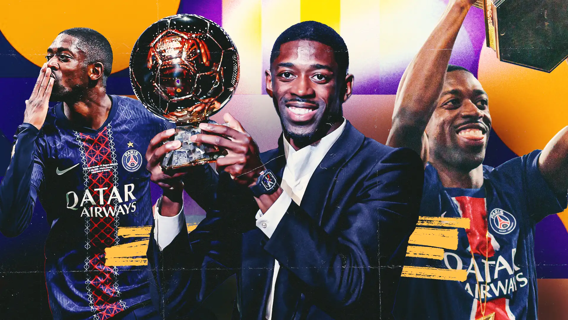 Ballon d'Or trophy displayed at the awards ceremony in Paris