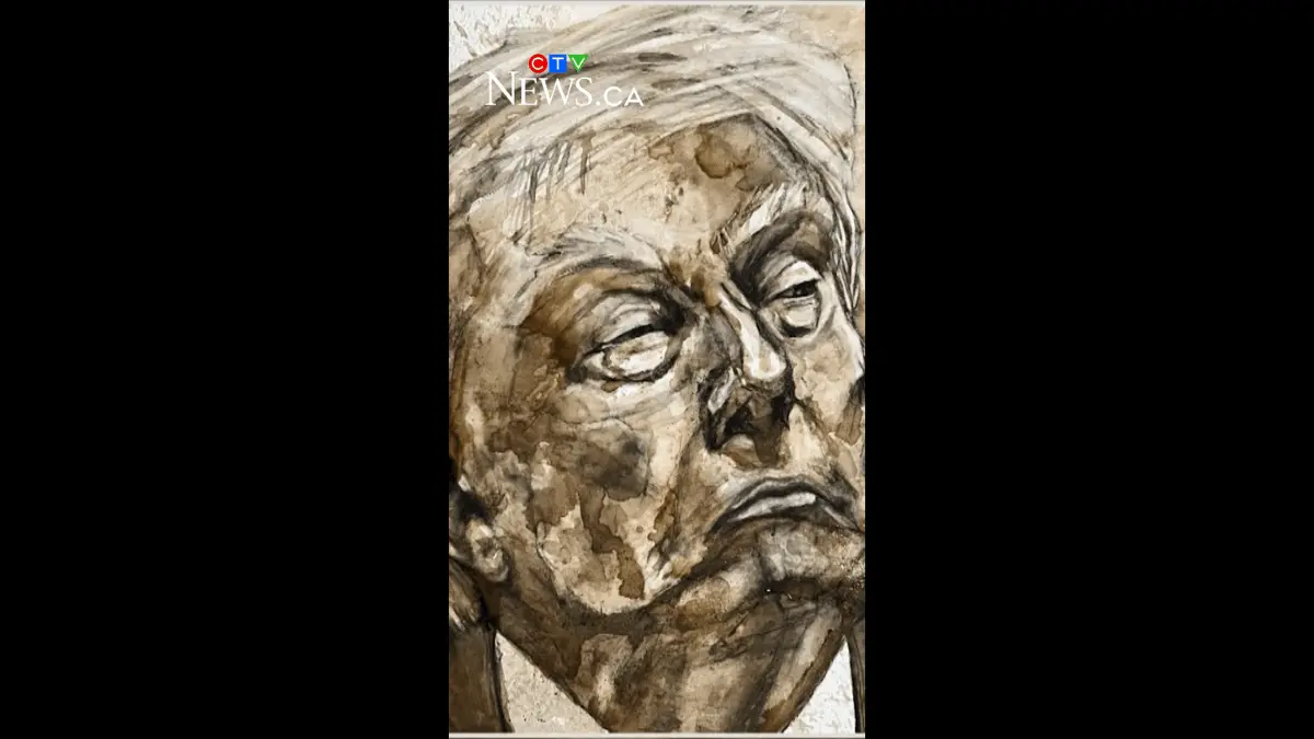 Portretul lui Donald Trump, făcut din îngrășământul de cal, aduce 1.800 de dolari