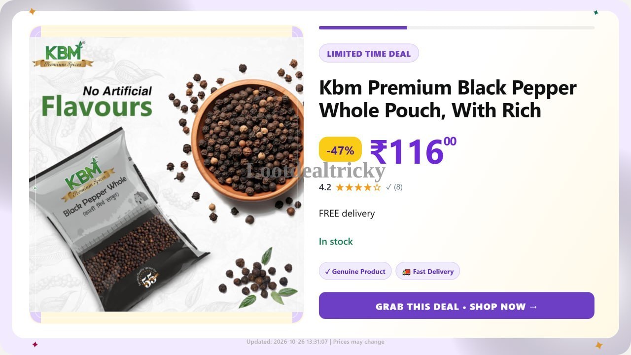 premium Black Pepper – Just ₹116 | Exclusive Sale Discount premium Black Pepper – Just ₹116 | Exclusive Sale Discount