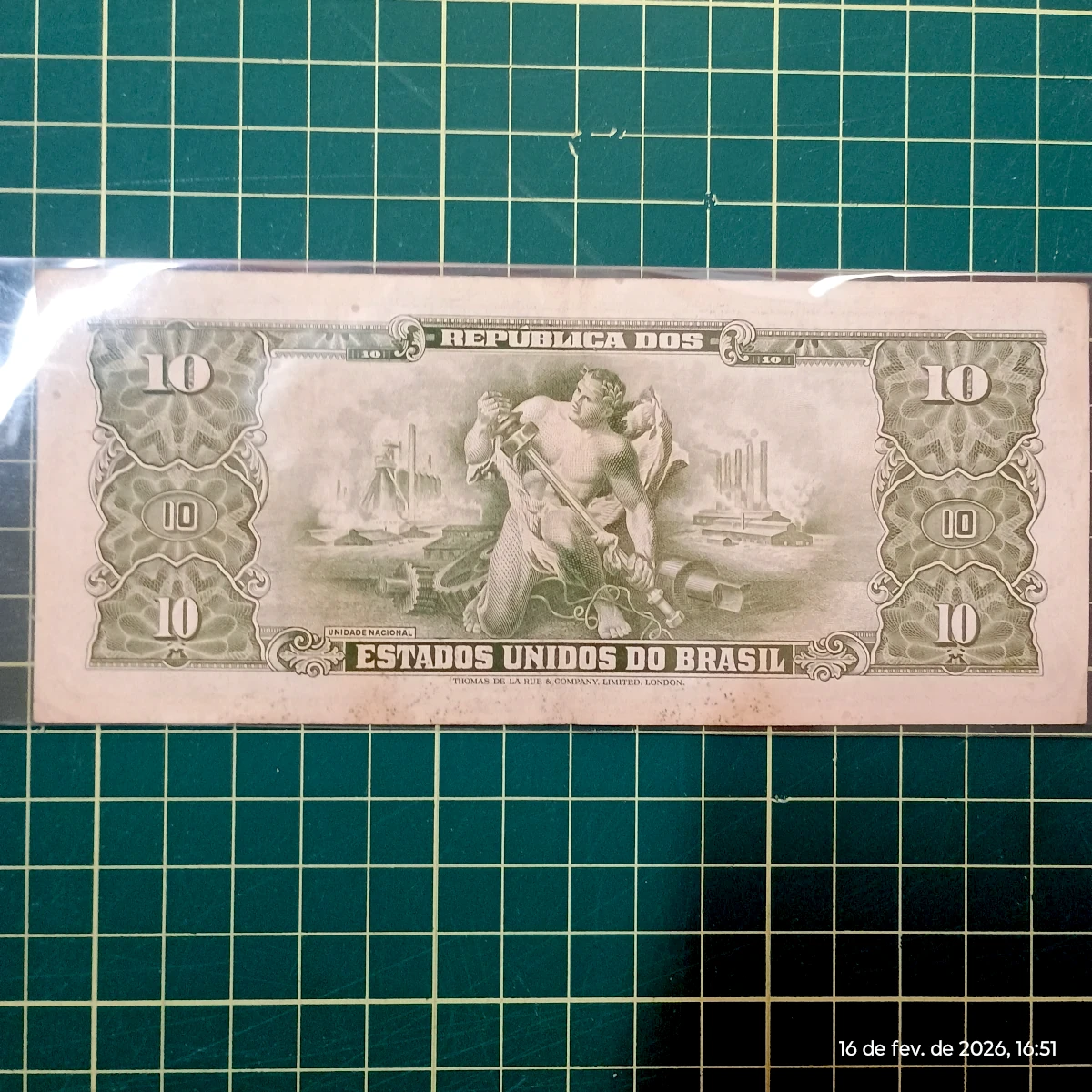 Cédula Carimbada 1 Centavo de Cruzeiro Novo de 1967 com Numeração Trinaria - Foto 4