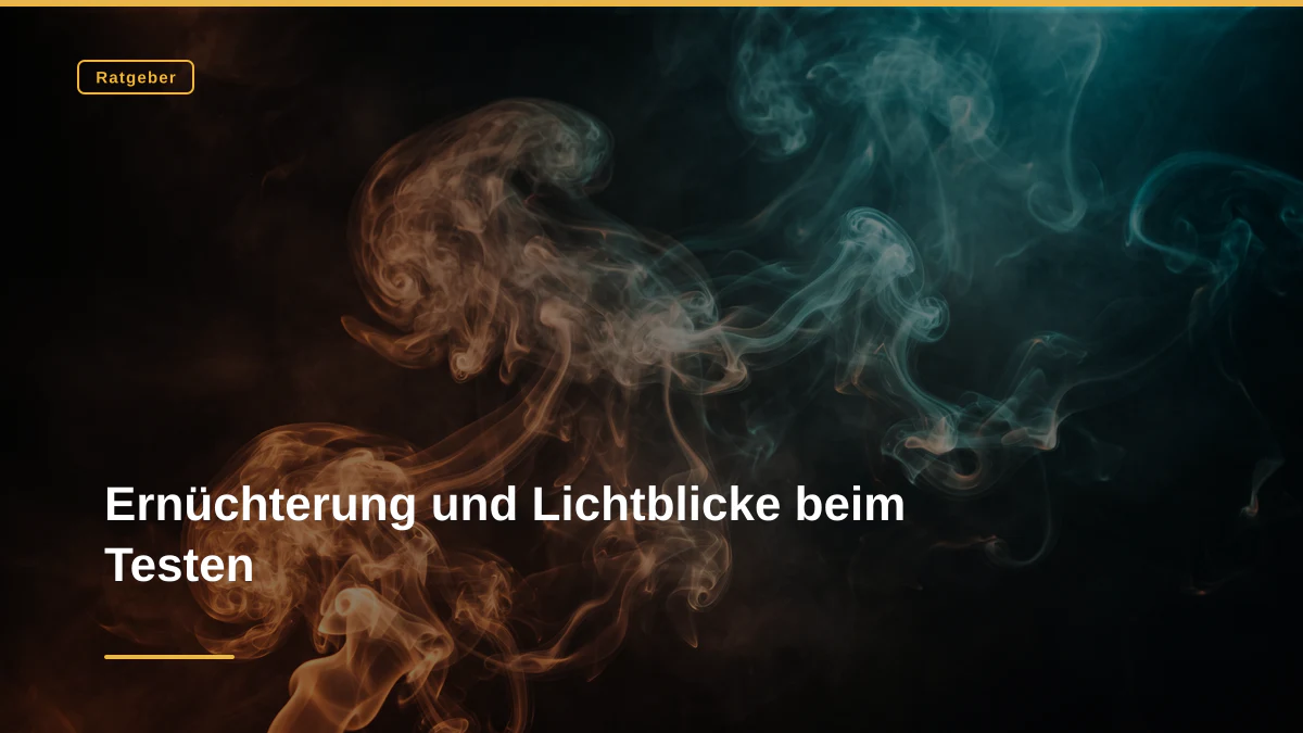 Ernüchterung und Lichtblicke beim Testen
