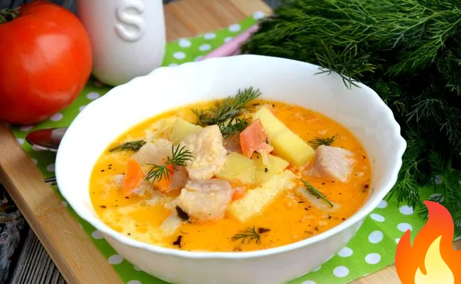 Фото Сливочная уха с помидорами