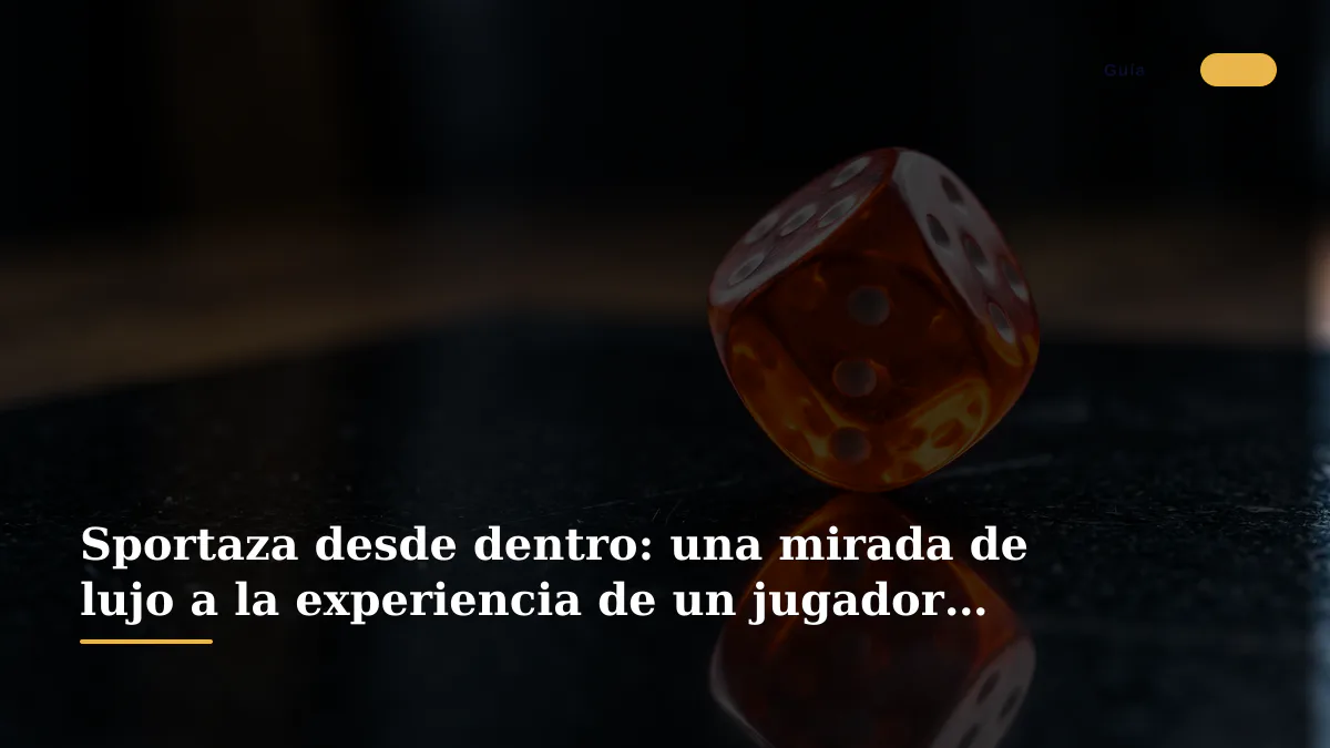 Sportaza desde dentro: una mirada de lujo a la experiencia de un jugador serio