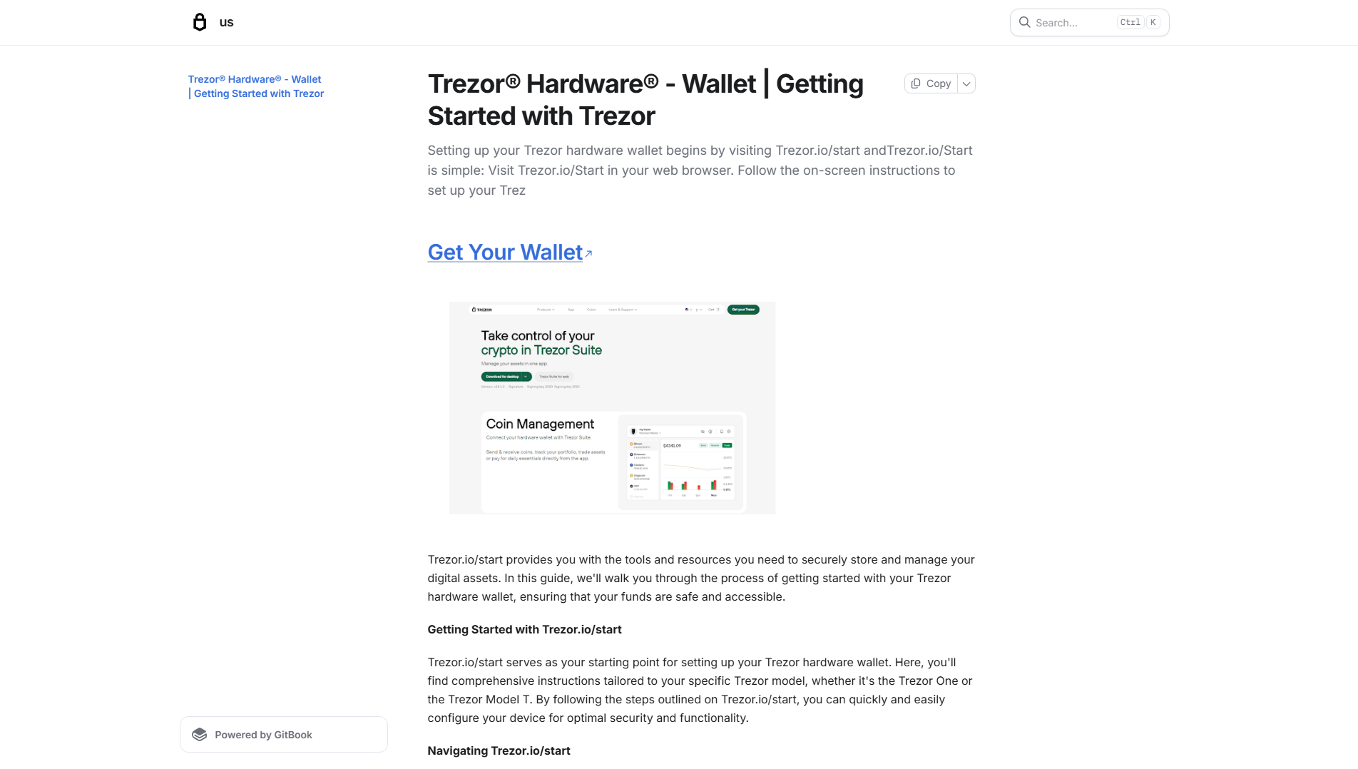 Screenshot of hardware-trezurre.gitbook.io