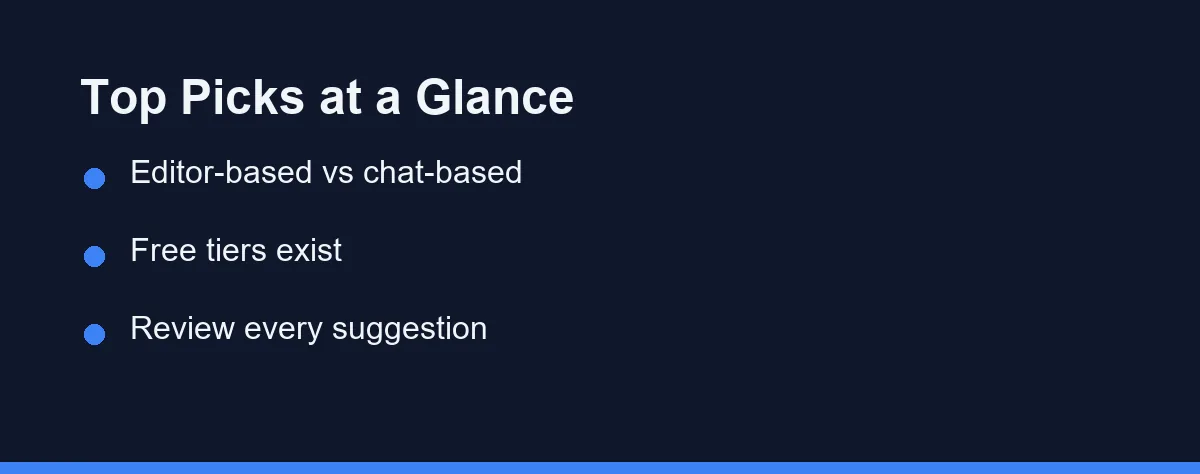 Top Picks at a Glance