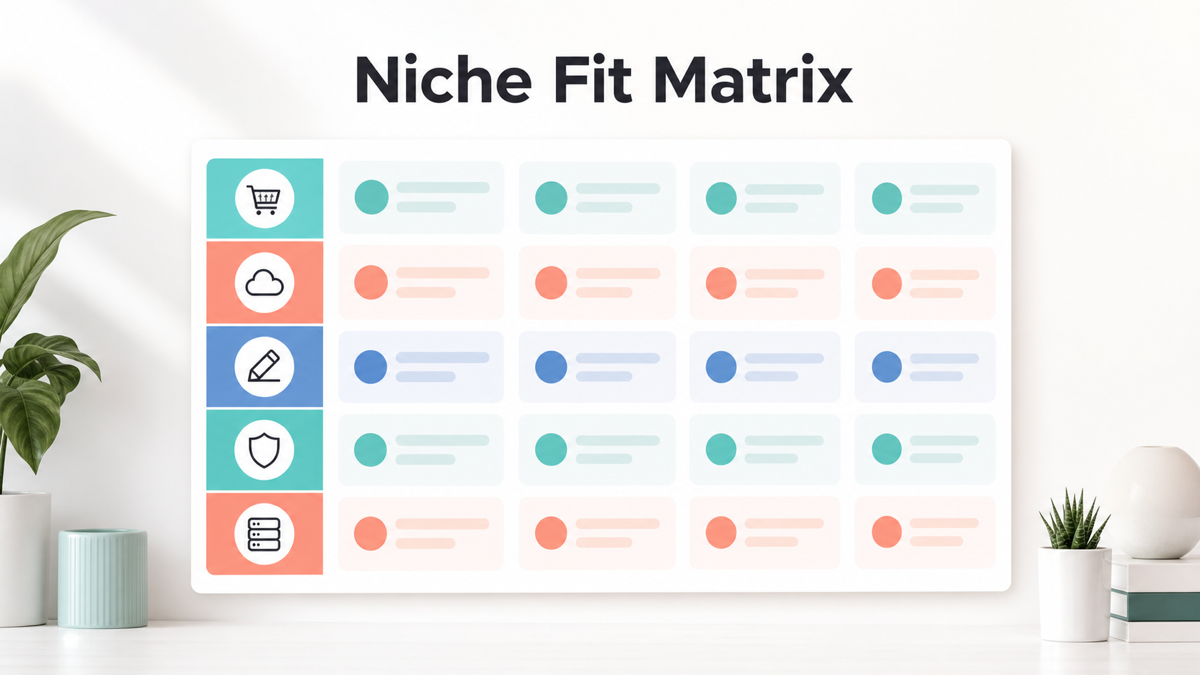Niche fit matrix for affiliate program examples by category
