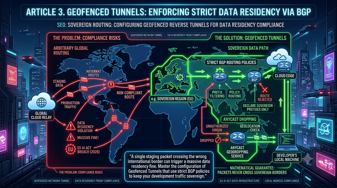 Sovereign Routing : Configurer des tunnels inverses géofencés pour la conformité à la résidence des données