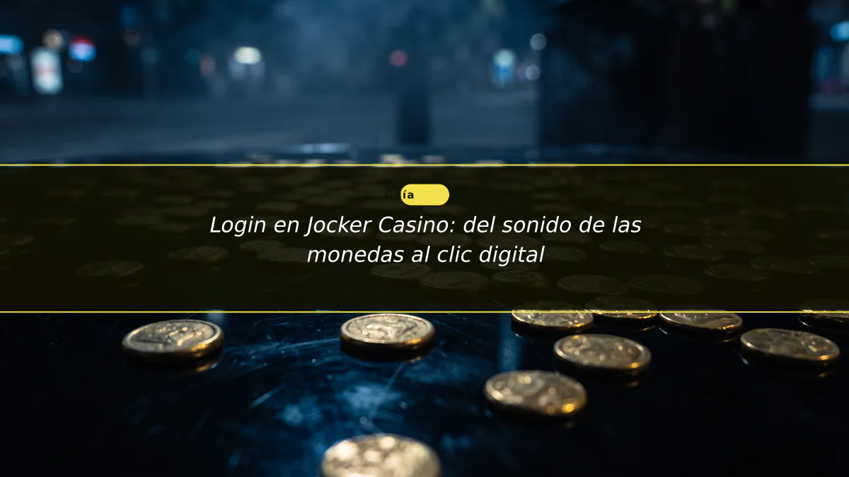 Login en Jocker Casino: del sonido de las monedas al clic digital