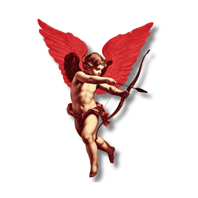Vintage cupid with a bow