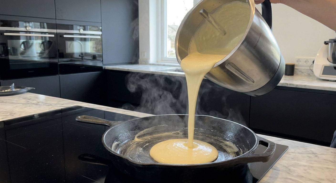 Ciasto nalesnikowe thermomix wylewane na patelnie.