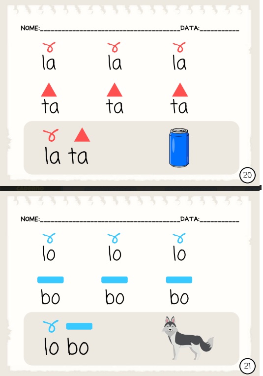 Atividades de alfabetização 1