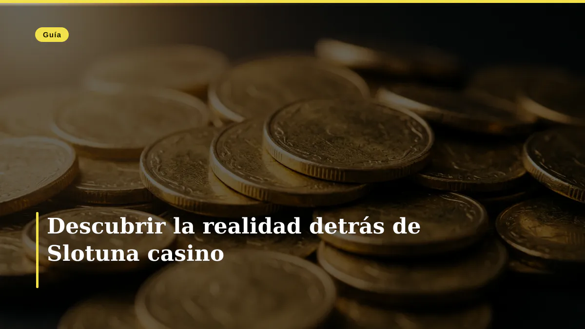 Descubrir la realidad detrás de Slotuna casino