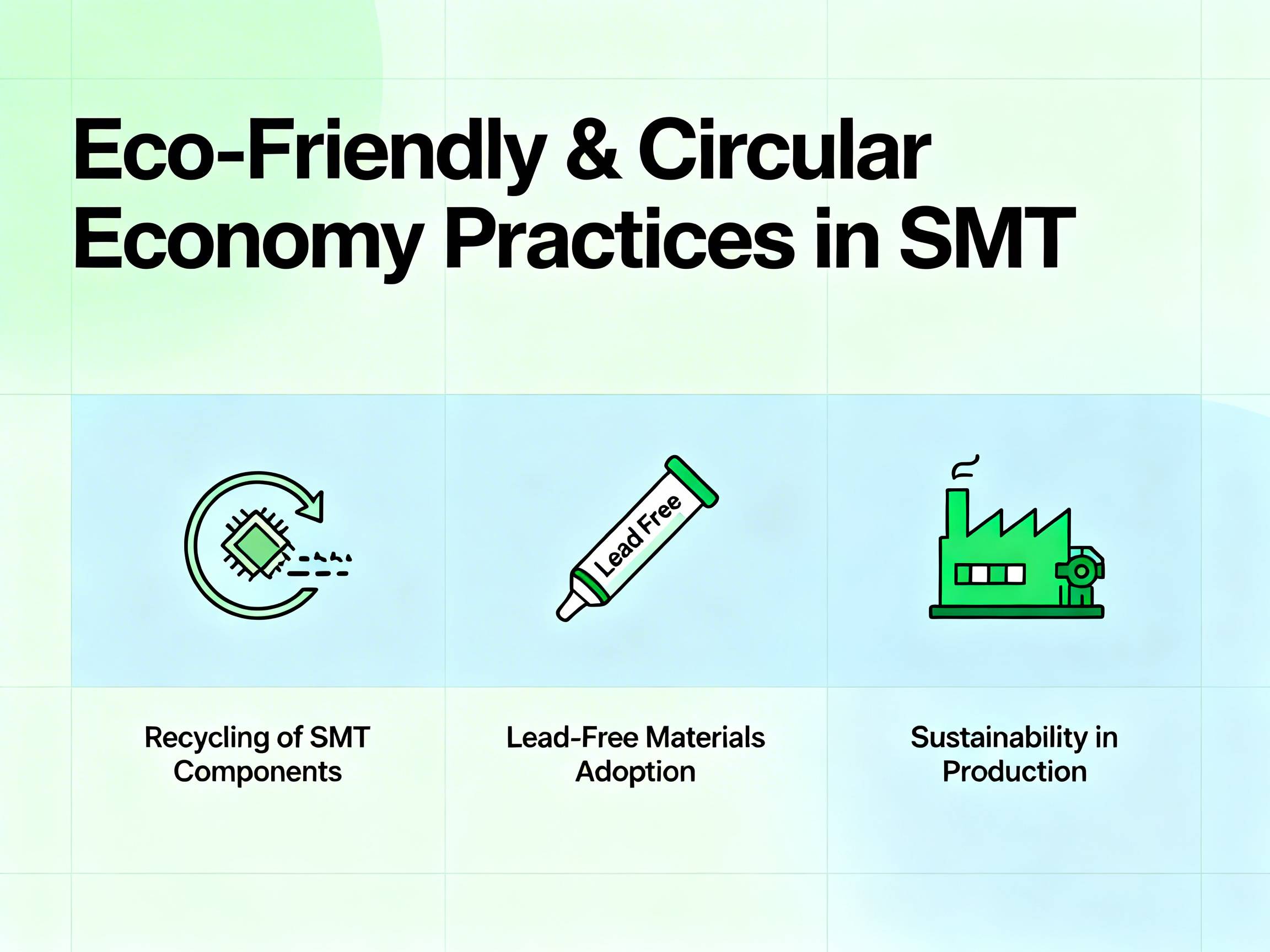 Eco-friendly circular economy in SMT.