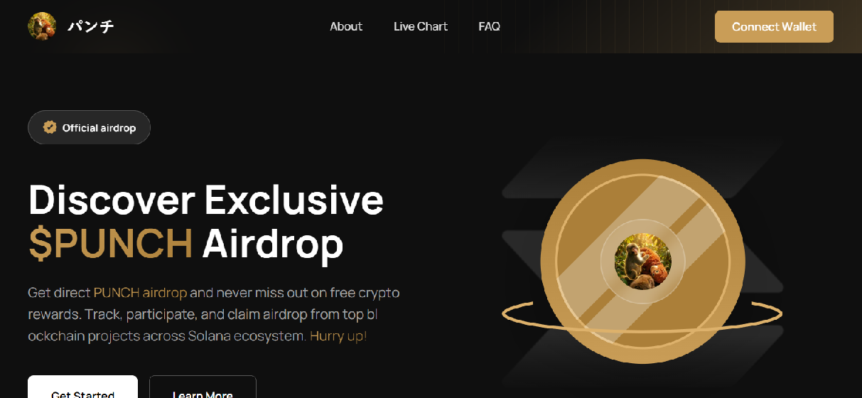 Screenshot of punchairdrop.com
