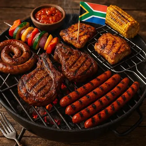 Braai grilled meats and sides