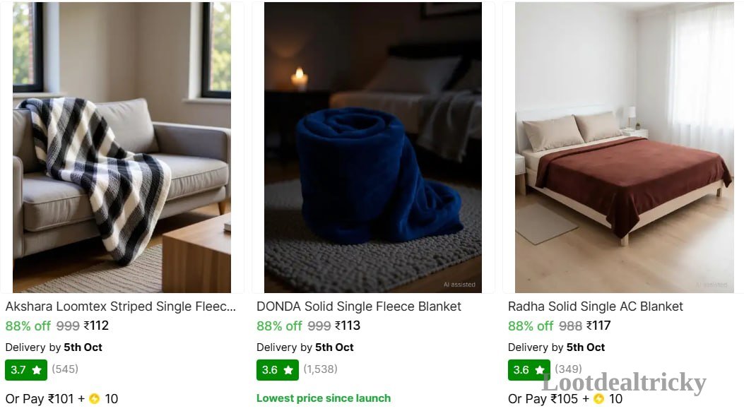   blankets From 112 – Just ₹112 | Loot Ka Maal
