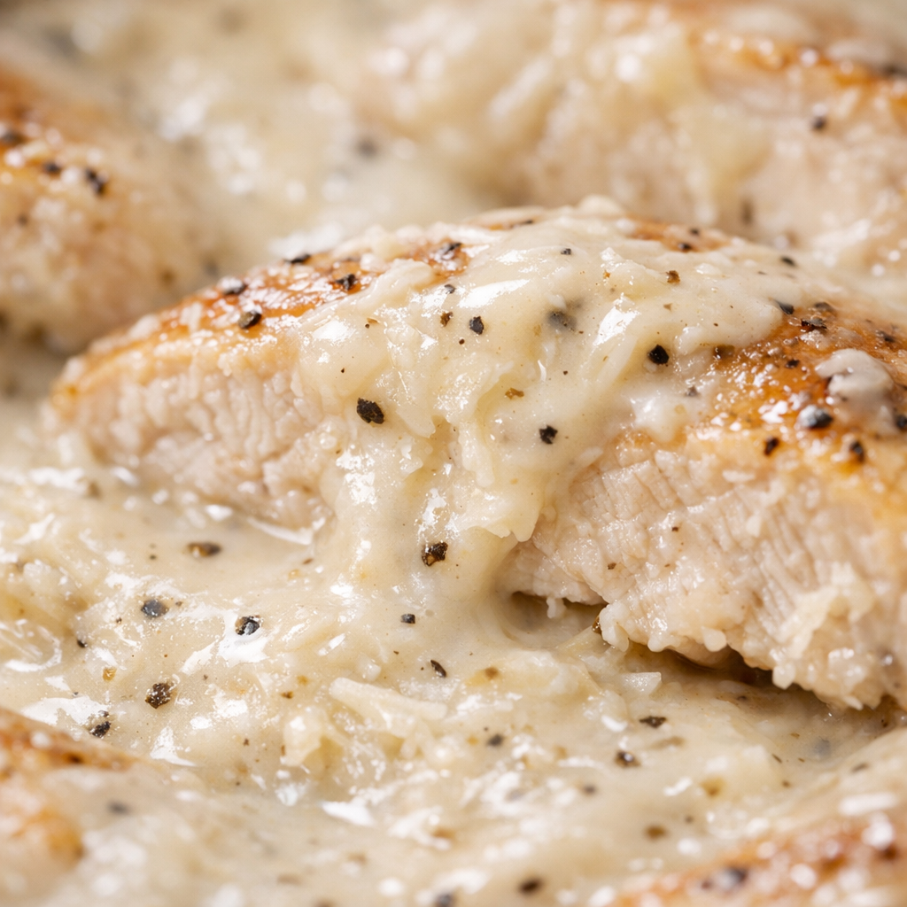 Creamy Chicken Comfort Dinner That Cooks in One Pan cooking process