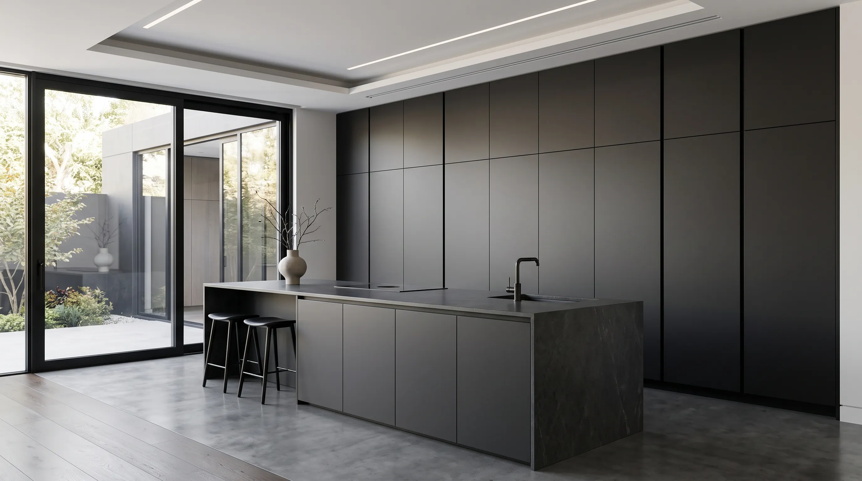 Minimalist Handleless Cabinets