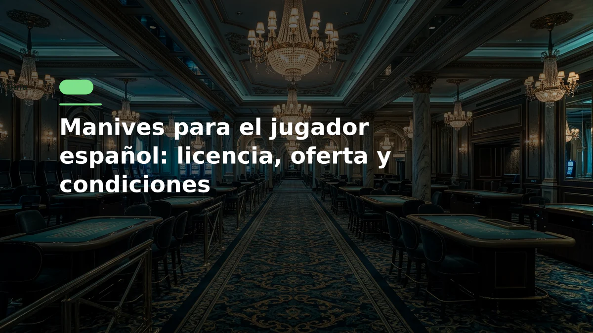Manives para el jugador español: licencia, oferta y condiciones