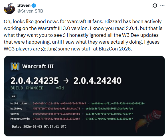 Слух: Blizzard готовят обновление 3.0 для Warcraft III