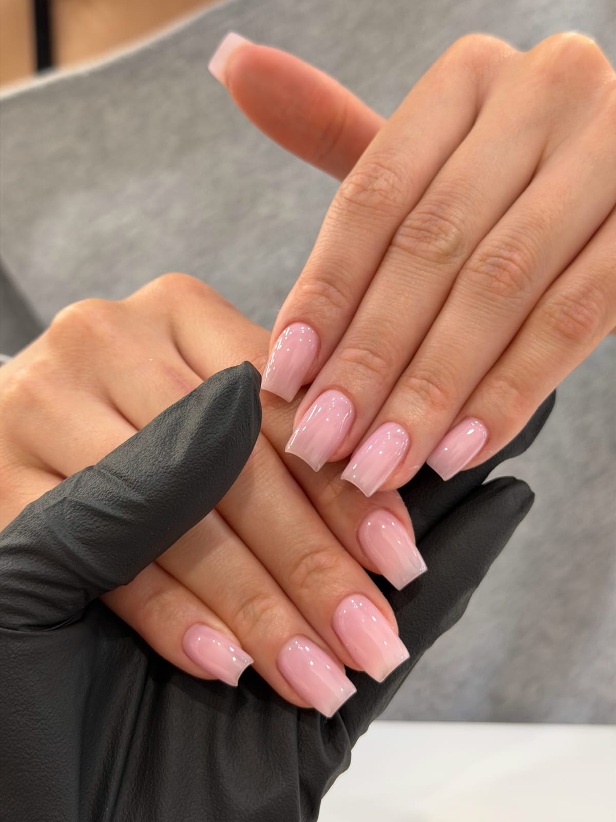 Healthy natural nails with a neat professional manicure