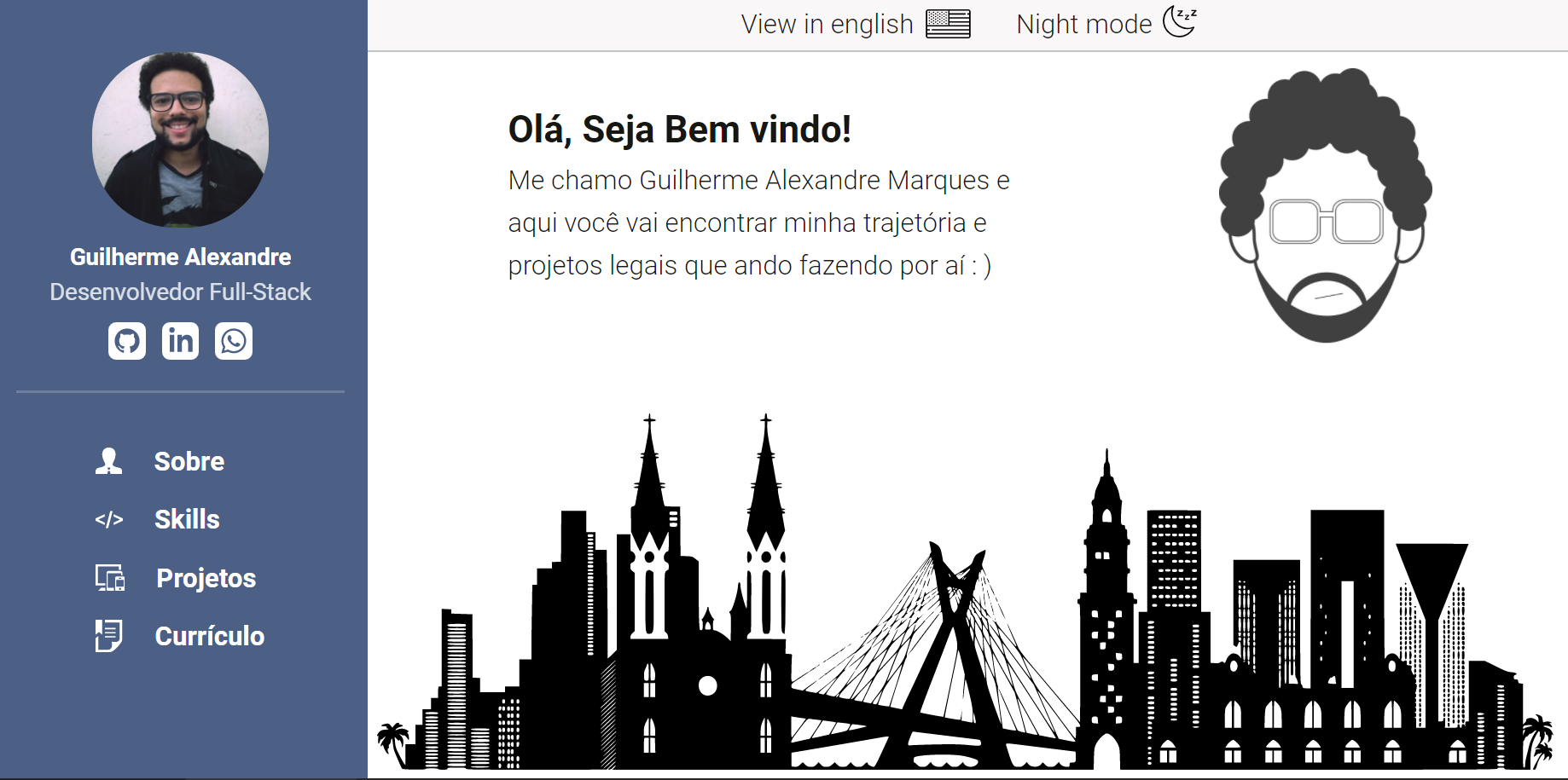 Prototipo do Meu Site Pessoal