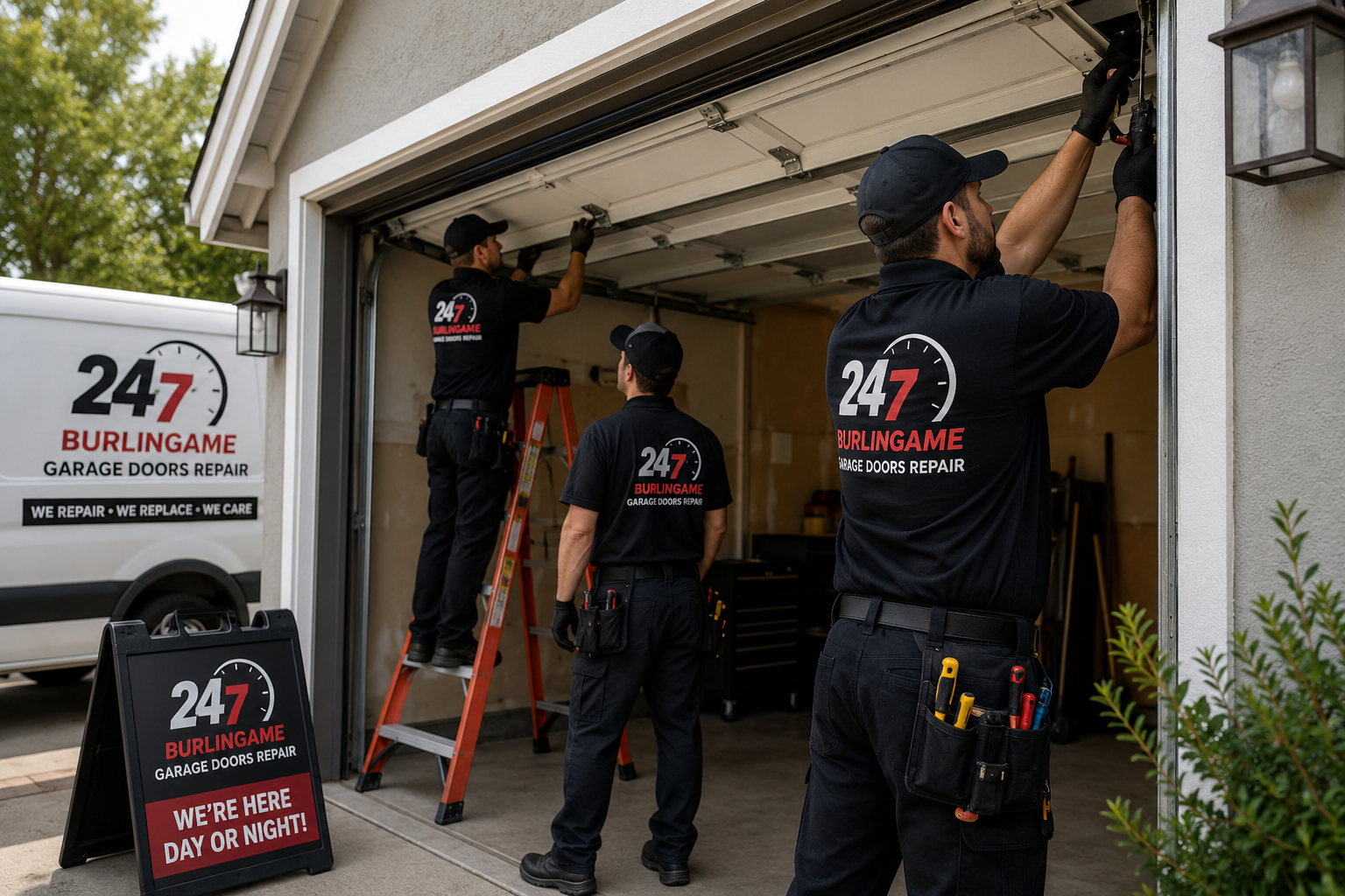 Emergency garage door repair Burlingame