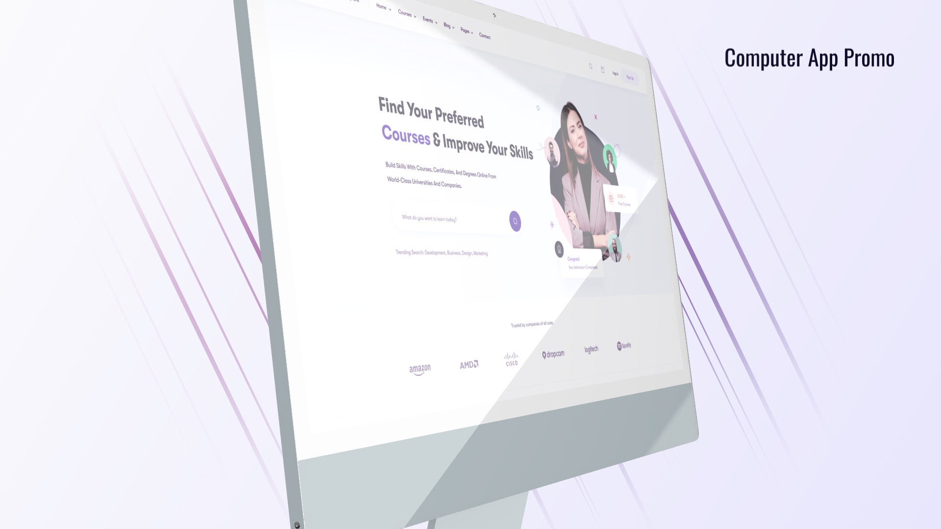 Desktop Promo Website Presentation Desktop Promo Website Presentation
