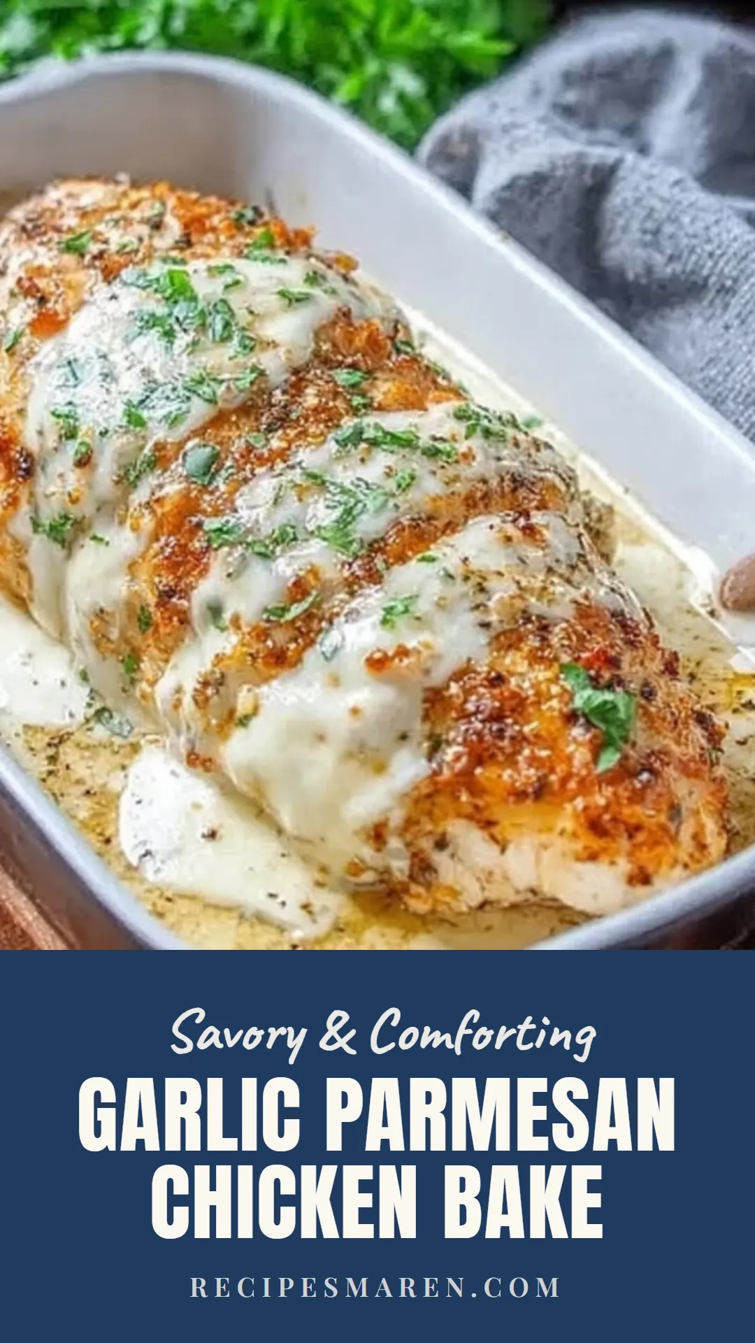 This easy homemade Garlic Parmesan Chicken Bake is a crowd-pleaser that will wow your family at dinner time. With juicy chicken coated in a delicious garlic and parmesan mixture, this dish is simple to prepare and packed with flavor. It's a great option for busy weeknights, requiring minimal prep and cooking time. Serve it alongside your favorite veggies or a side salad for a complete meal. Click for the full recipe.